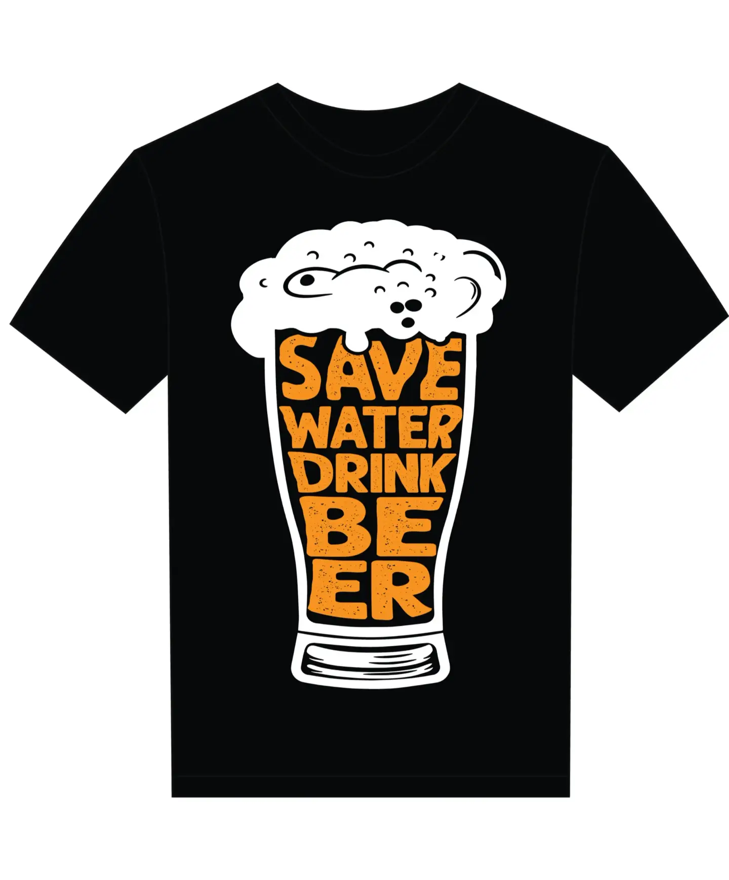 Save Water Drink Beer Shirt – Funny Bachelor Party or Party Design T-shirt design with the slogan 'Save Water Drink Beer' – fun beer theme for bachelor party or party outfits.